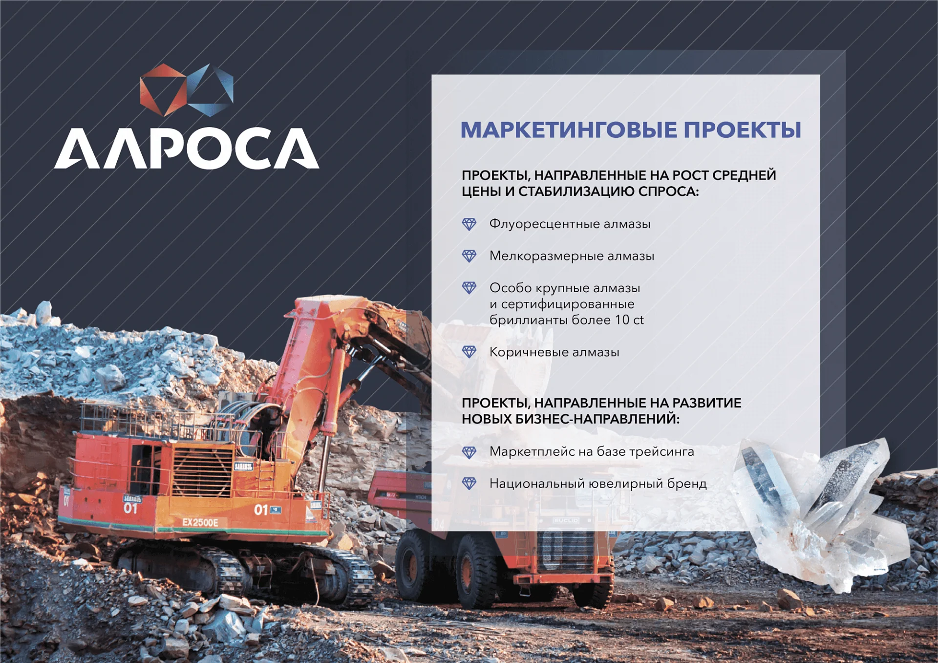 Кейс Горнорудная компания “Алроса” дизайн презентации — Фото 2