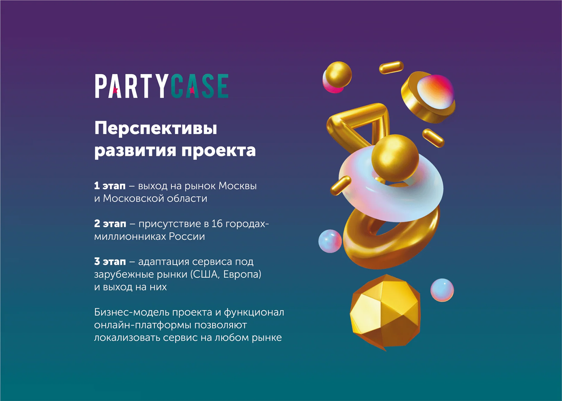 Кейс Агрегатор event-услуг Party Case дизайн презентации — Фото 11