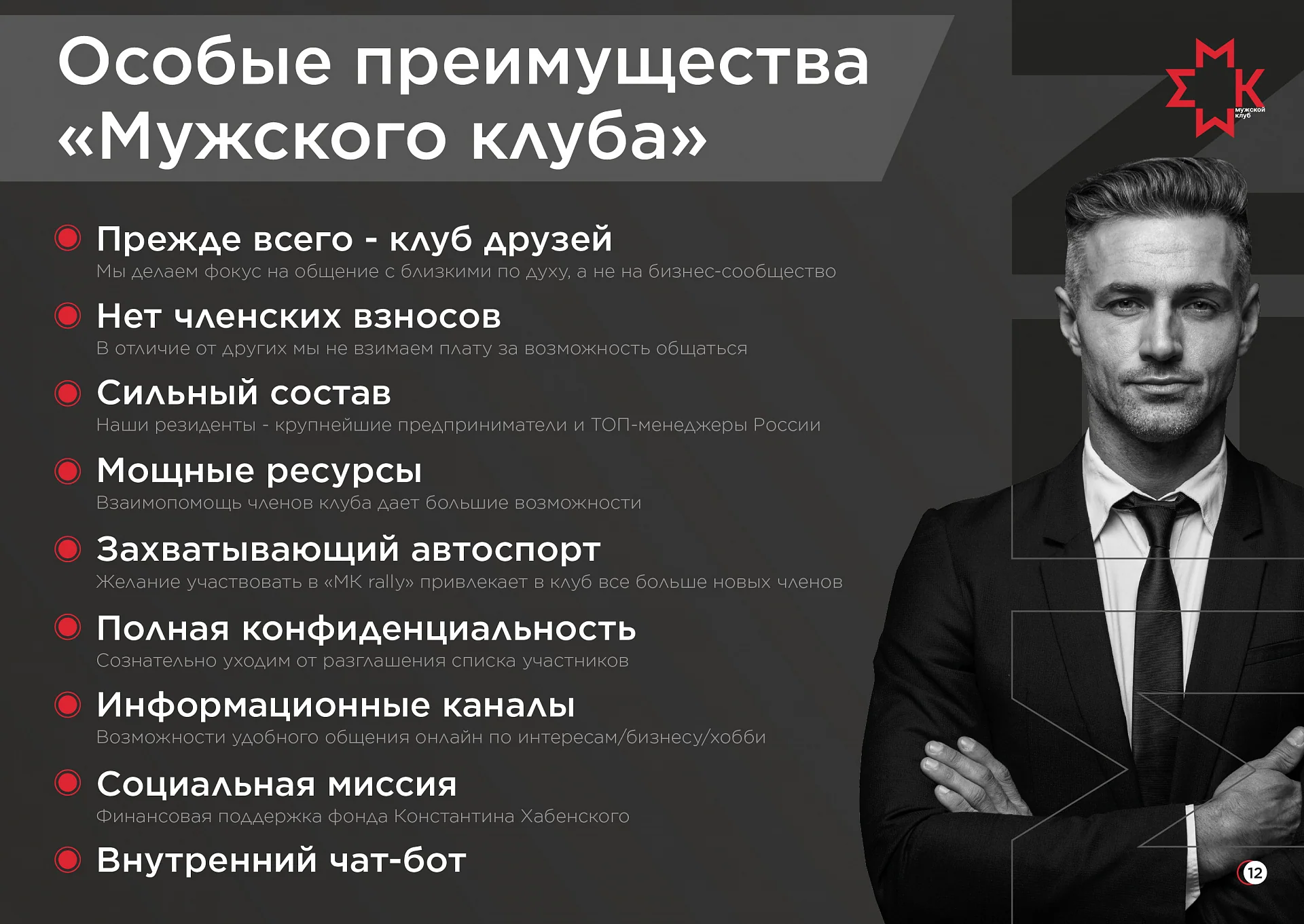 Кейс Мужской клуб дизайн презентации — Фото 13