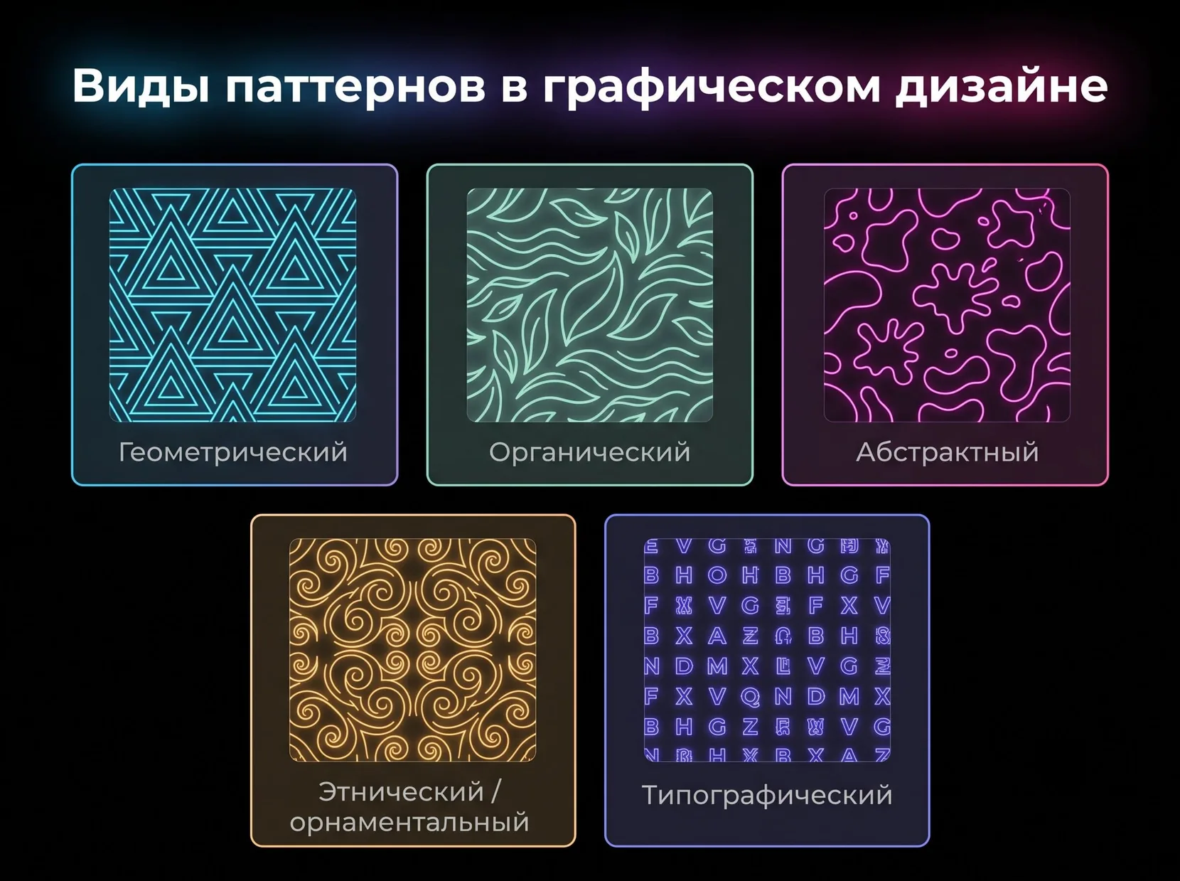 Types of patterns in graphic design