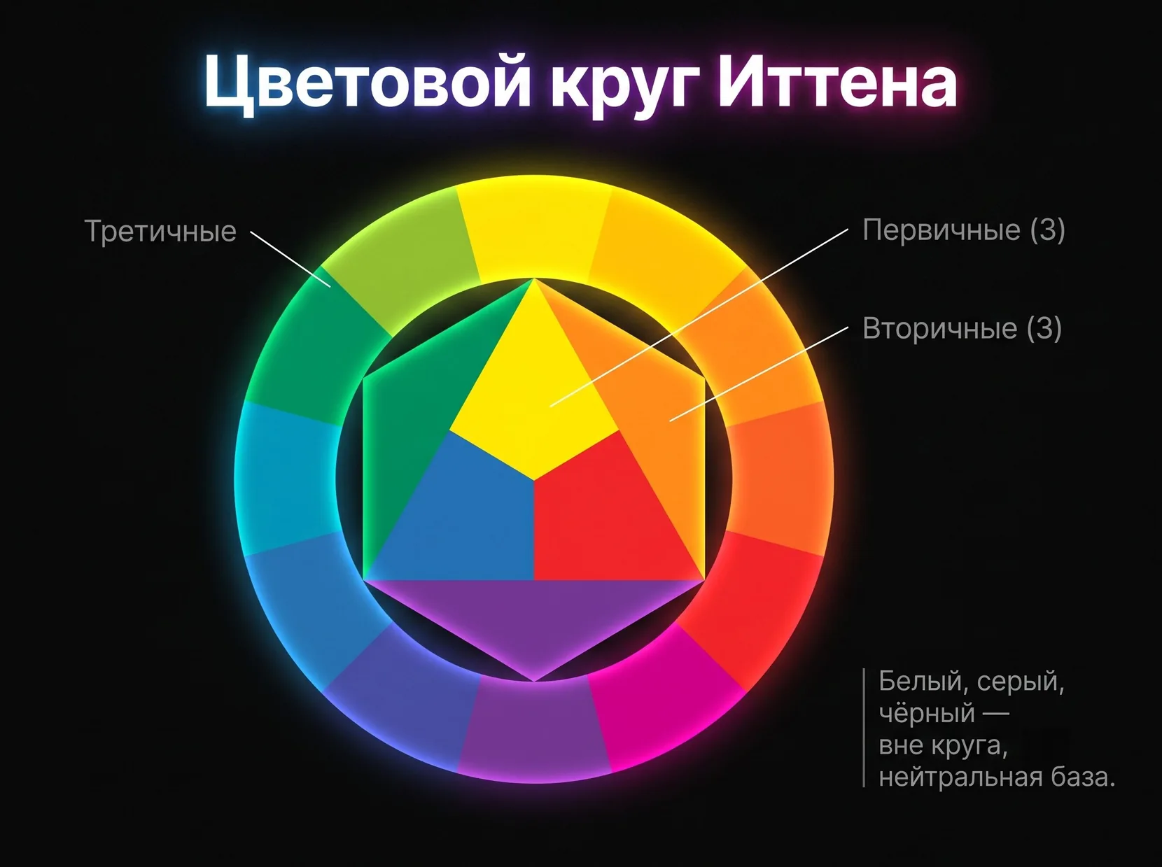 How Itten’s color wheel is structured