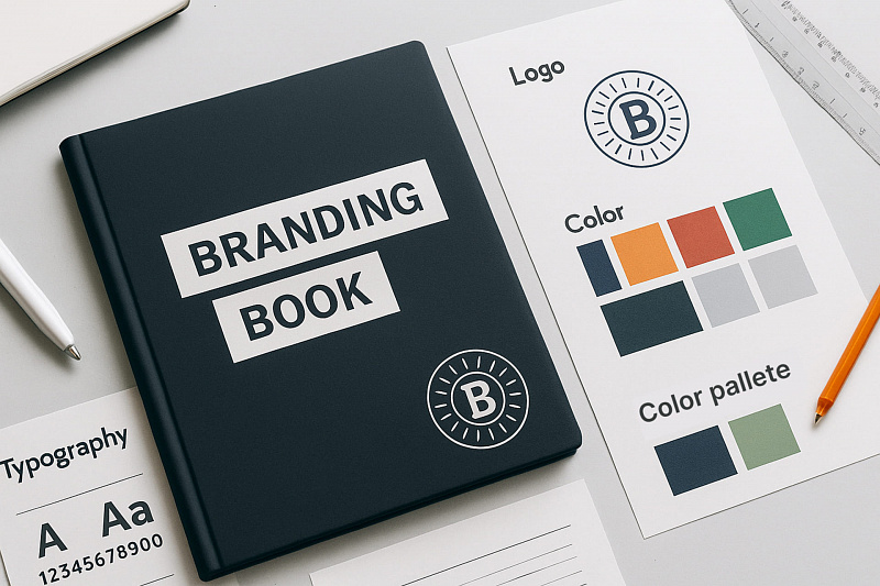 Design of a brand book: structure, rules and example pages